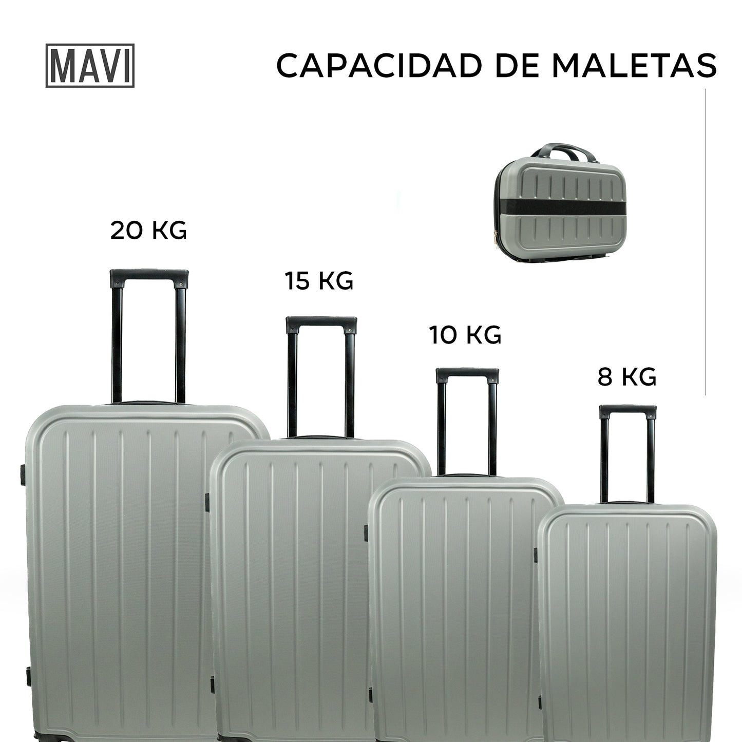 Set completo de maletas + cosmetiquera